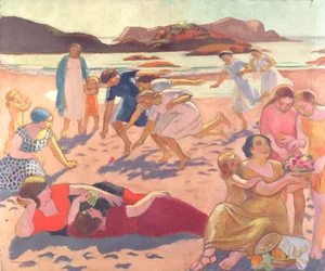 Ball Game on the Beach, 1922